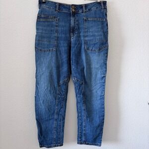 Pilcro Anthropologie Women Jeans 31 Denim The Wanderer Utility Pockets Mid Rise